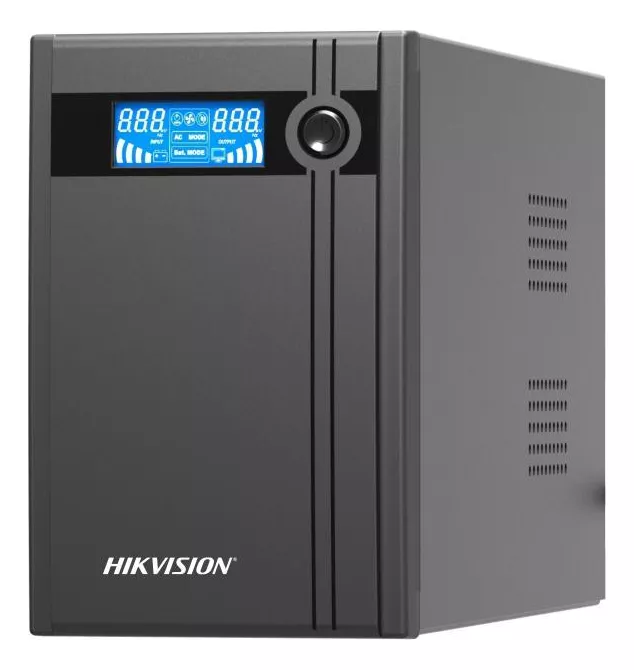 UPS HIKVISION 3000VA 1800W DS-UPS3000-X 6 TOMAS NEMA 110V 4 RESPALDO 2 PROTECCION BATERIAS 12V 9AH PANTALLA LCD