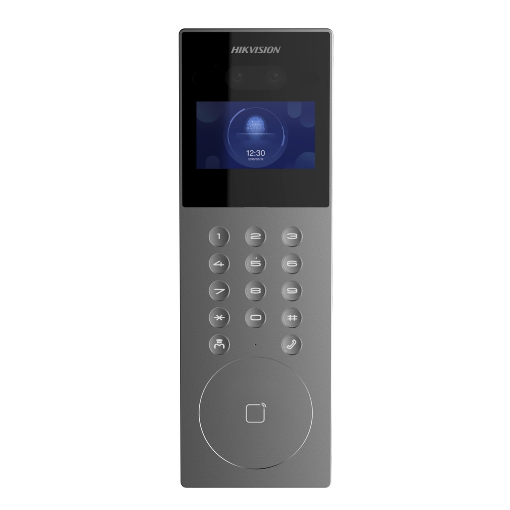 VIDEO PORTERO IP 2 MP DS-KD9203-E6 | 1080P | RECONOCIMIENTO FACIAL DS-KD9203-E6 | TARJETA MIFARE | APP | ANGULO 120° | P