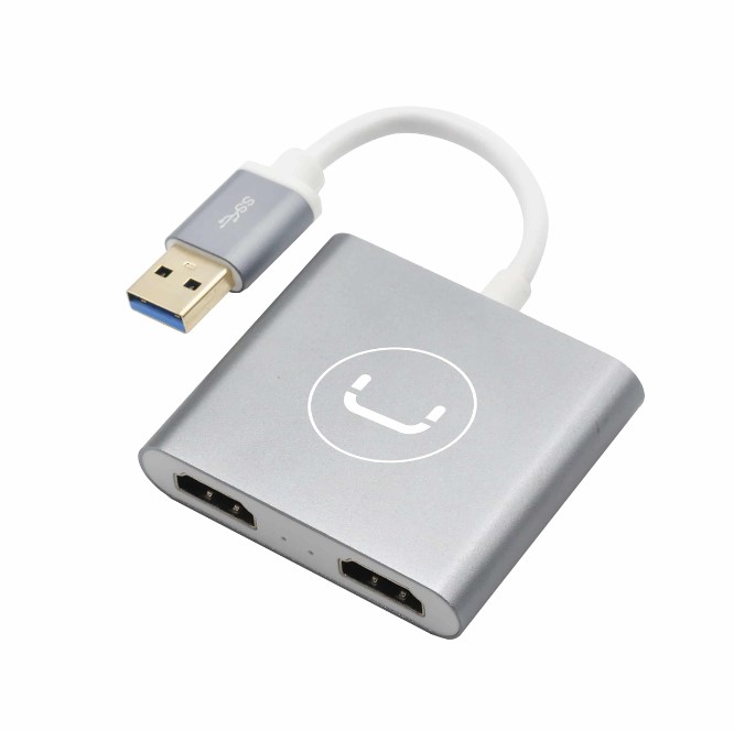 ADAPTADOR UNNO TEKNO USB A 3.0 A DOBLE HDMI FHD HB1102SV