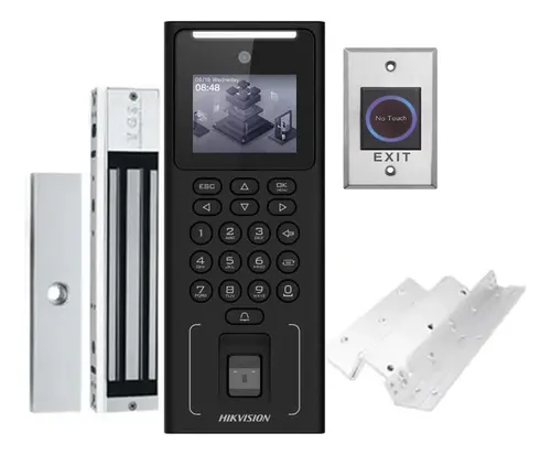 KIT ACCESO Y ASISTENCIA BIOMETRICO FACIAL HIKVISION DS-KAS321 1 DS-K1T321MFWX | 1 DS-K7P07 | 1 DS-K4H255S | 1 DS-K4H255Z