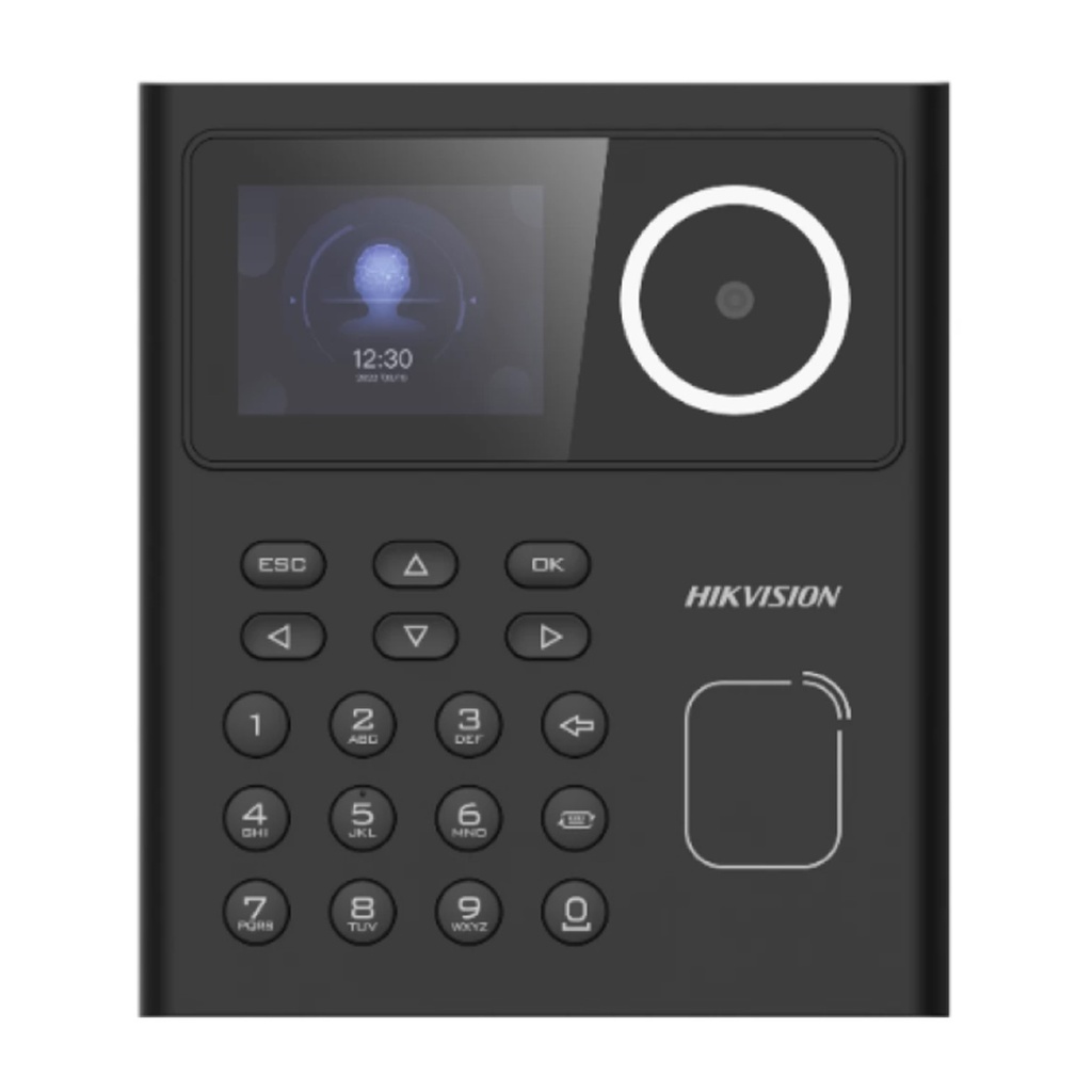TERMINAL DE ACCESO Y ASISTENCIA FACIAL DS-K1T320MWX |WIFI | 500 ROSTROS | AUDIO | TARJETAS MIFARE | MIN MOE