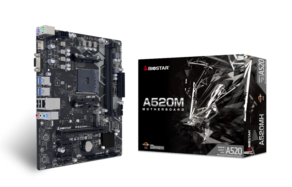 TARJETA MADRE BIOSTAR A520MH SOCKET AMD AM4 2XDDR4 4XSATA 3 4XUSB 3.2 1XPCIE 3.0 X16 HDMI | VGA