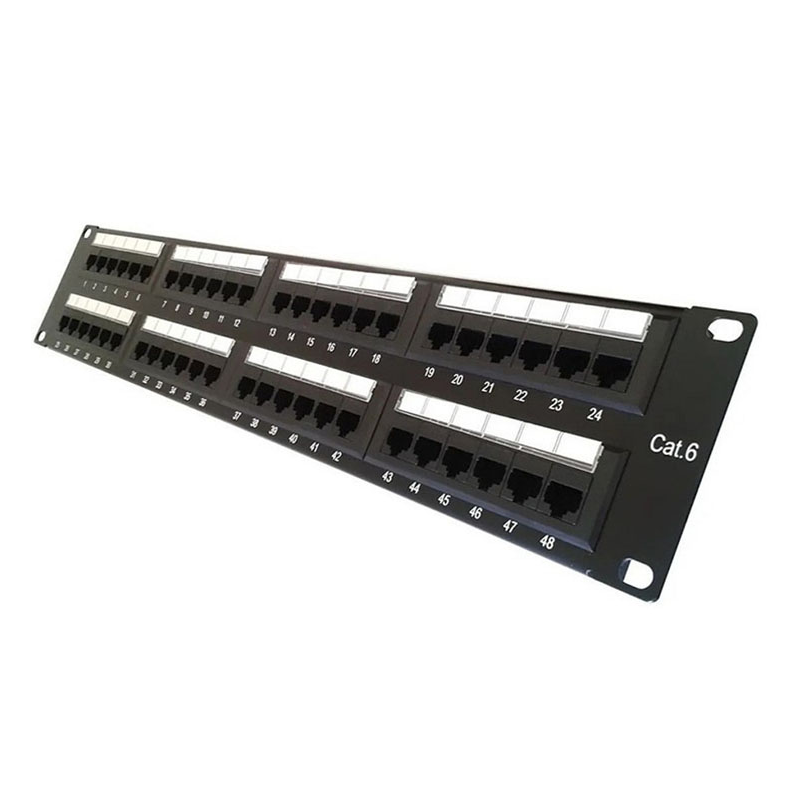 PATCH PANEL CAT 6 48 PUERTOS QNET RACKEABLE 19" QNET6PP48