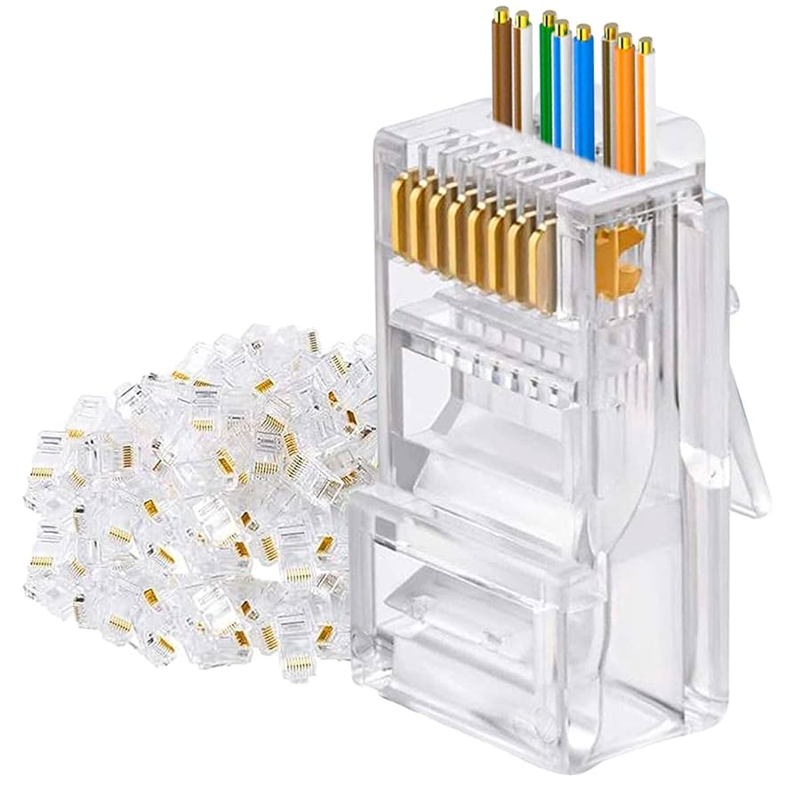 BOLSA DE CONECTORES RJ45 CAT6 PASS THROUGH 100 UNIDADES WESTERLAN