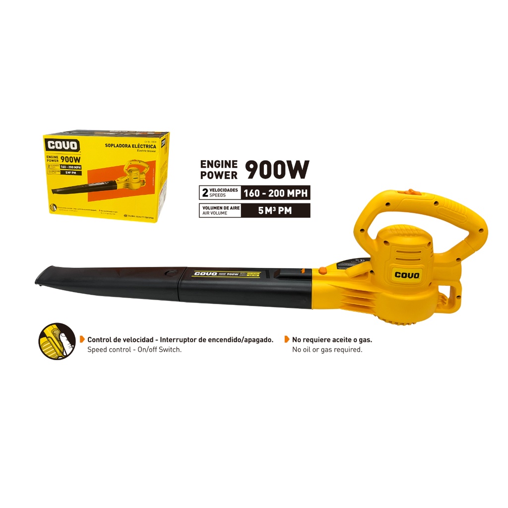 SOPLADORA ELECTRICA COVO 900W CV-BL-900W