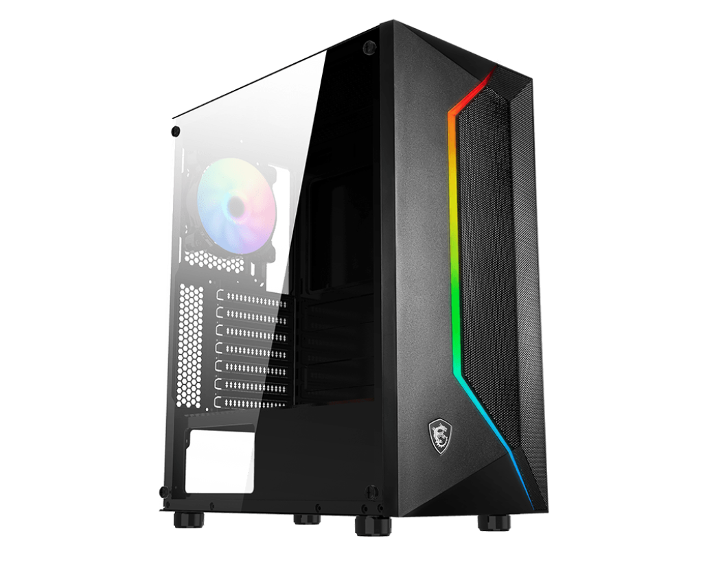 CASE GAMER MSI VAMPIRIC 100R E-ATX FULL TOWER | 3X USB | 1HD AUDIO | 2X FAN 120MM RGB | LATERAL VIDRIO TEMPLADO NEGRO