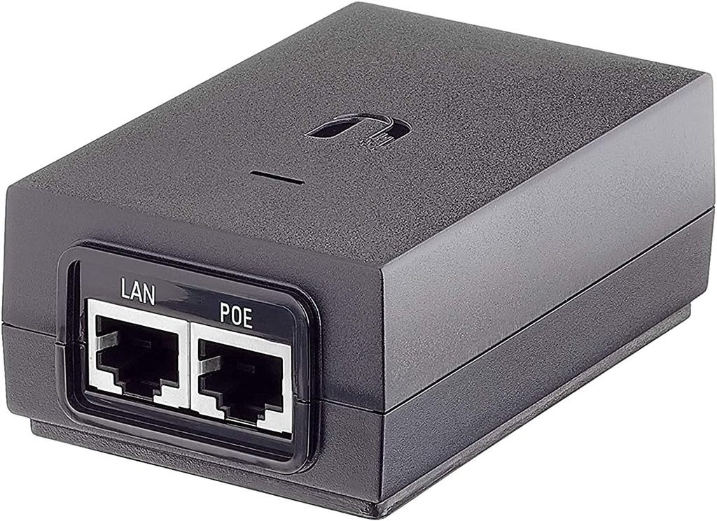 UBIQUITI POE-48-24W-G ADAPTADOR POE 48VDC 0.5A 1 PUERTO GIGABIT HASTA 30W INDICADOR LED PROTECTOR DE PICOS
