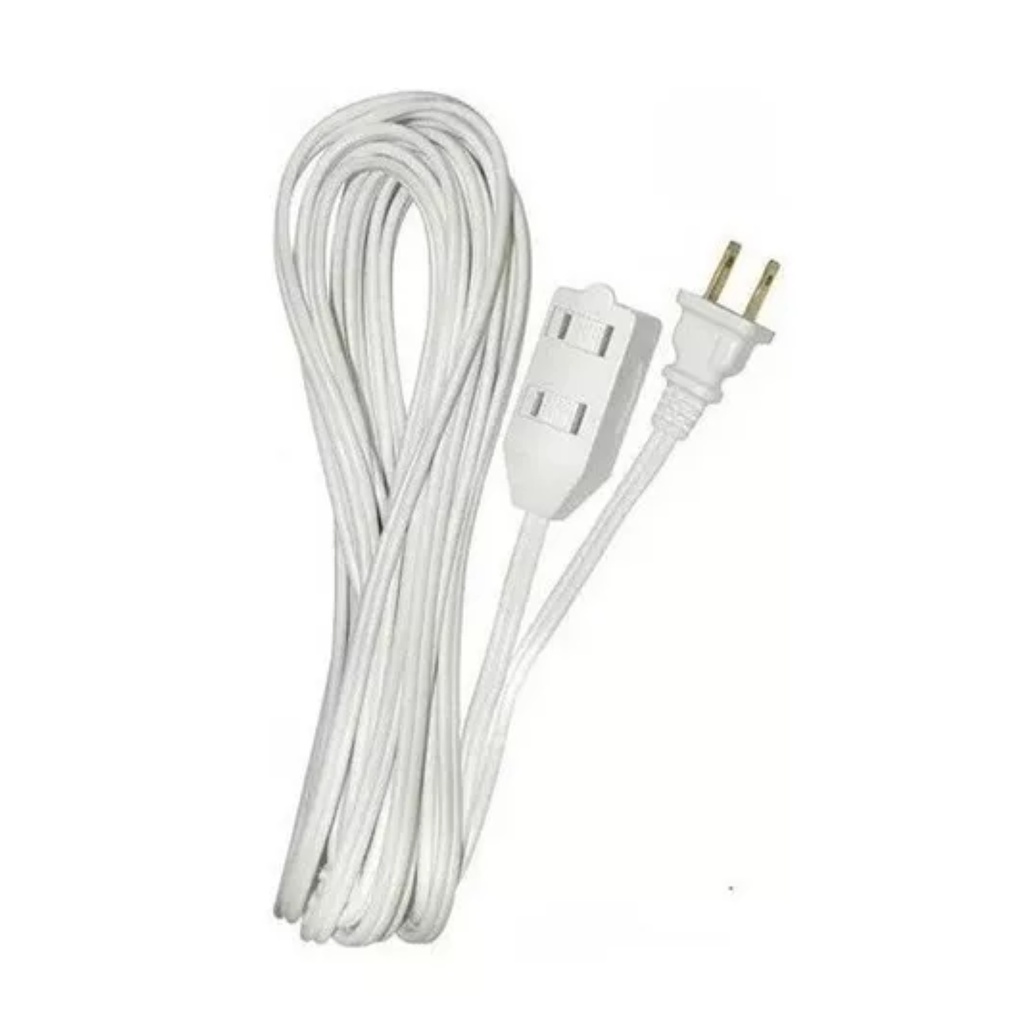 EXTENSION ELECTRICA TROEN 4.57MTS CALIBRE 18AWG MAXIMO 8 AMPER BLANCA 3 TOMAS 7A136-F0601-15FT