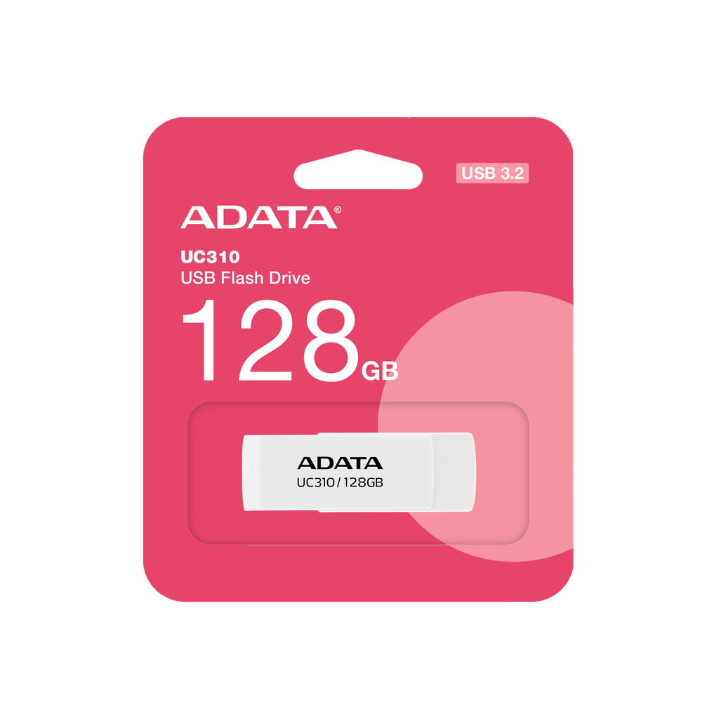 PENDRIVE FLASH DRIVE ADATA 128GB USB 3.2 GEN 1 COLOR BLANCO | UC-310-128G-RWH