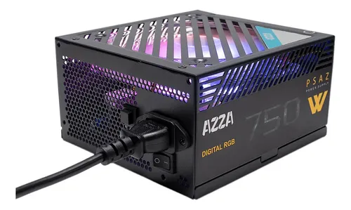 FUENTE DE PODER CERTIFICADA AZZA 850W 80+GOLD ATX 3.0 FCC | 100-240V | MODULAR | NEGRO | PSAZ-850(3.0)-L