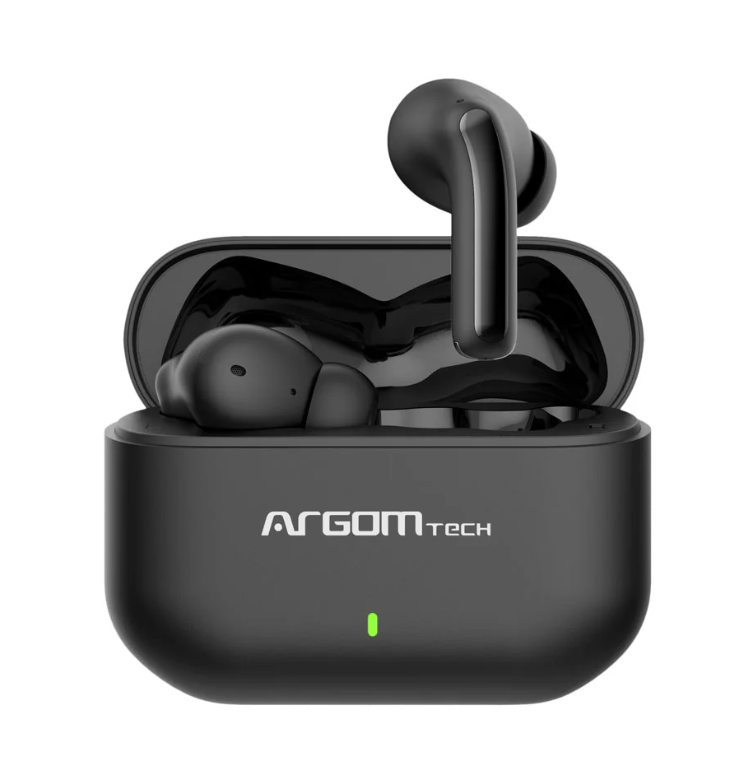 AUDIFONOS ARGOM EARBUDS SKEIPOD E85 | IPX5 | RESISTENTE AL AGUA | TIPO-C | CONTROL TACTIL | NEGRO | ARG-HS-5085BK
