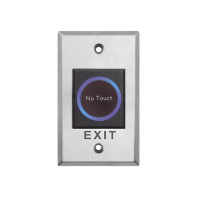 BOTON DE SALIDA HIKVISION DS-K7P07 SIN CONTACTO | METALICO | INDICADOR LED | NO TOUCH 4X2 | NO|NC