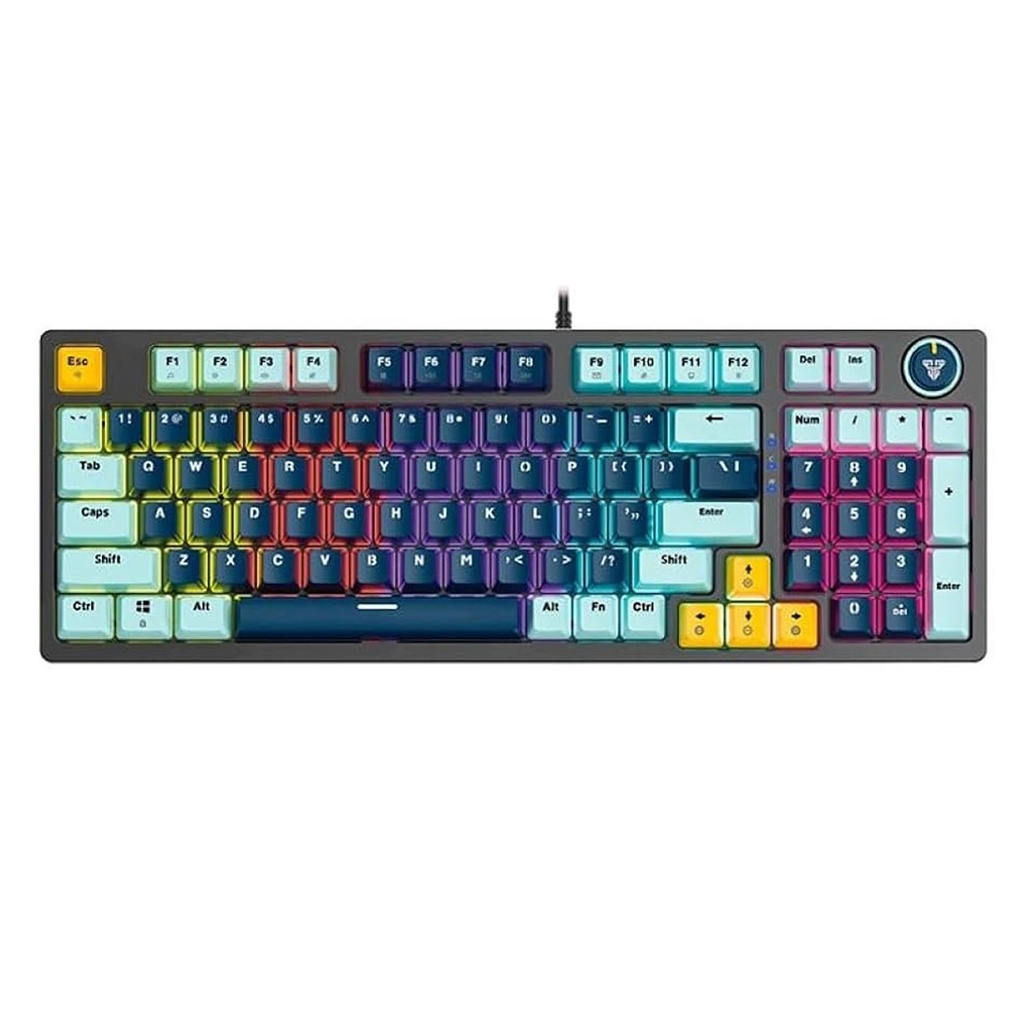 TECLADO FANTECH ATOM96 MK890V2 CABLEADO AZUL NAVY SWITCH AZUL