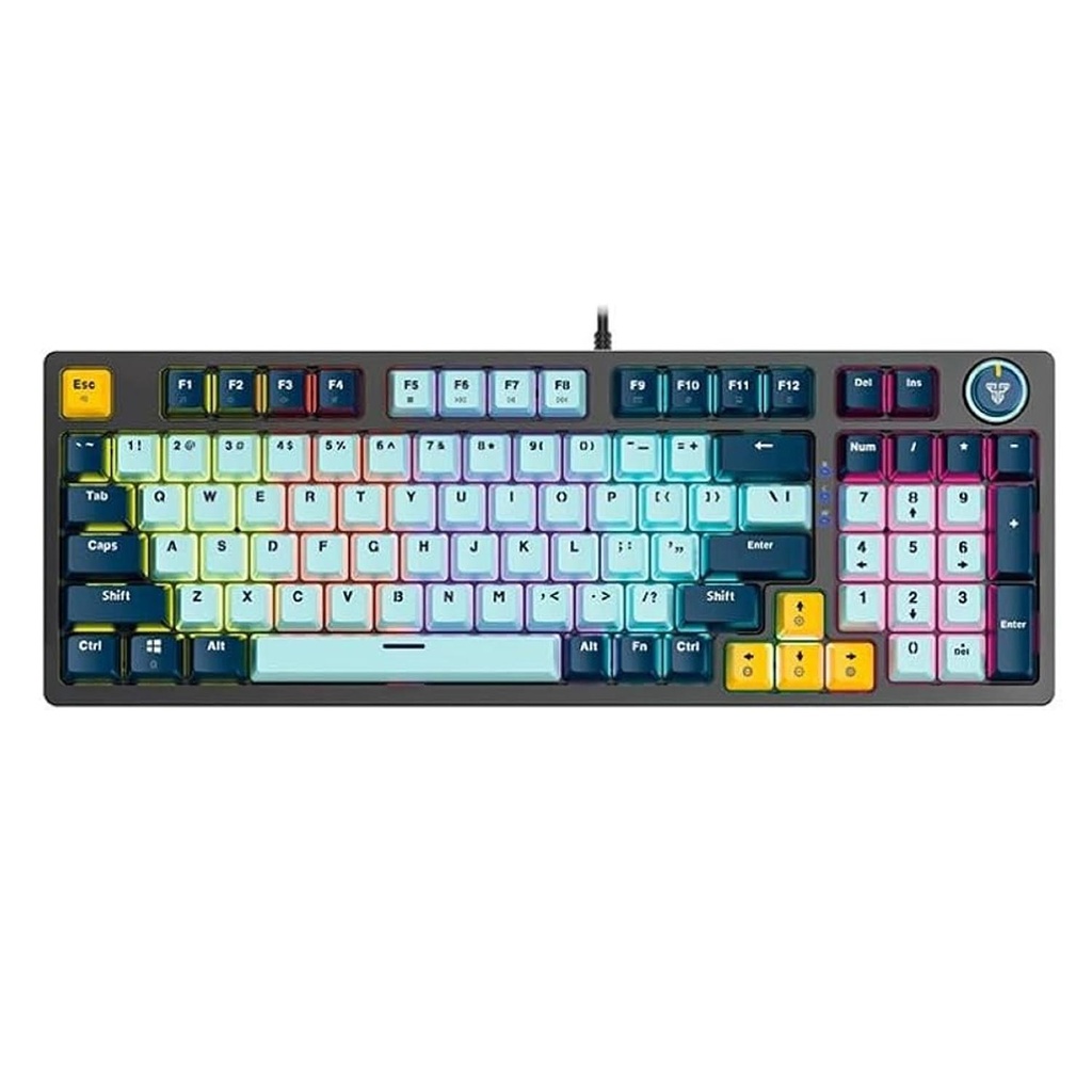TECLADO FANTECH ATOM96 MK890V2 CABLEADO AZUL SKY SWITCH AZUL