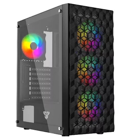 CASE GAMING FANTECH AERO2 CG83 ATX NEGRO+ 4 FANCOOLER RGB