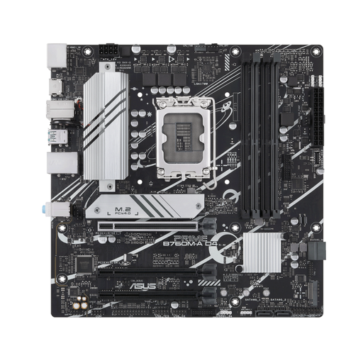 [202960] ASUS PRIME B760M-A INTEL B760 (LGA1700) 13|12VA DDR4 2XM.2, LAN DE 2.5 GB, DP, HDMI DUAL, SATA 6 GBPS, USB TRASERO 3.2