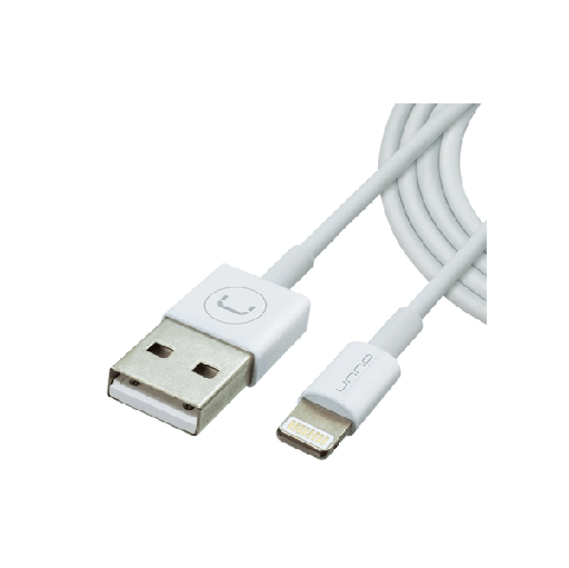 [202354] CABLE UNNO TEKNO LIGHTING (IPHONE) MACHO USB MACHO 1 MT BLANCO CB4053WT