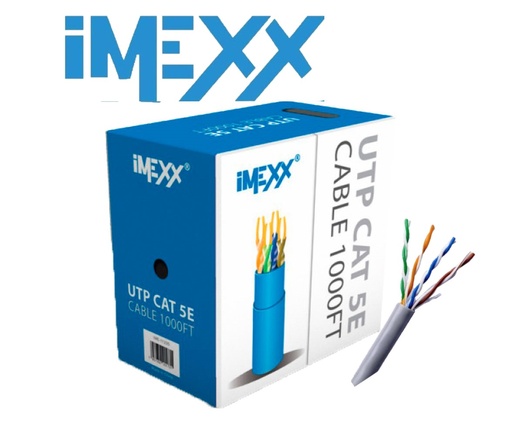 [202267] CABLE UTP IMEXX CAT 5 COLOR BLANCO | GRIS