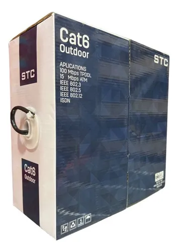 [203615] CABLE UTP STC CAT6 EXTERIOR 100MTS STC-CAT6EXT-100