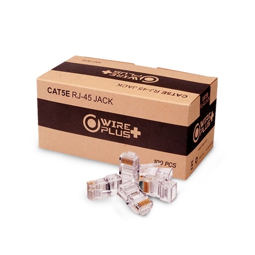[203287] CAJA DE CONECTORES RJ45 CAT5 100 UNIDADES WIREPLUS