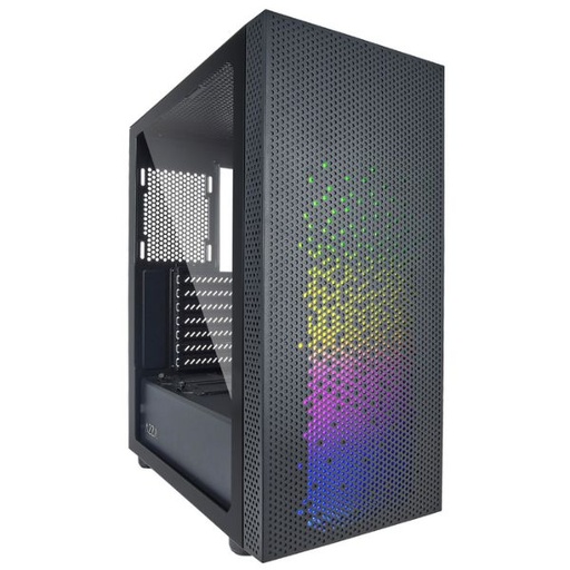 [201344] CASE AZZA GAMING CELESTA 340F ATX MID TOWER NEGRO 3XUSB 1HD AUDIO FAN ARGB VIDRIO TEMPLADO