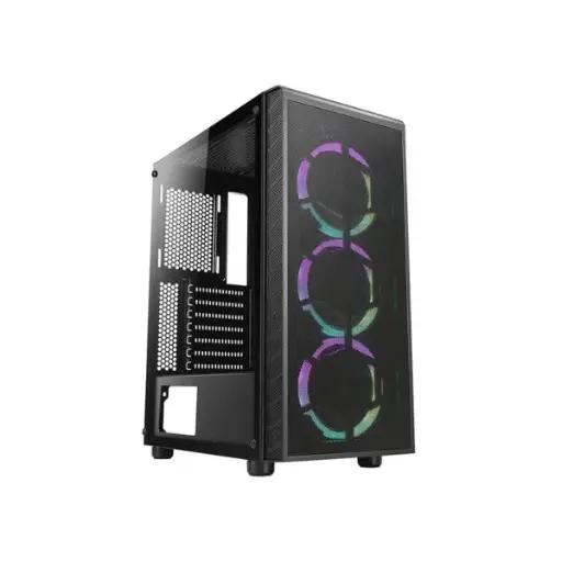 [203662] CASE AZZA GAMING PRIME 360 ATX MID TOWER GAMING NEGRO 3XUSB 1 HD AUDIO 3X FAN ARGB VIDRIO TEMPLADO