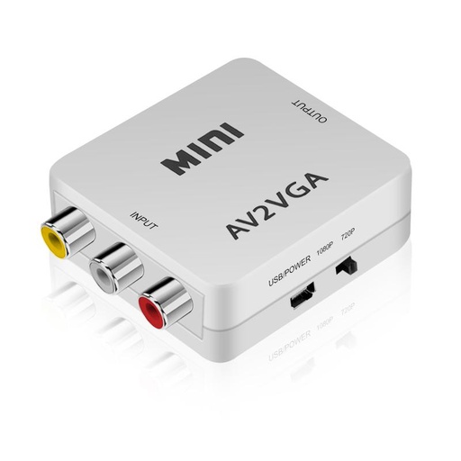 [201965] CONVERTIDOR RCA (AV) A VGA DE CAJA