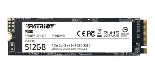 [202250] DISCO DURO SOLIDO PATRIOT M.2 512GB PCLE 3X4 GEN 3X4 P300P512GM.2