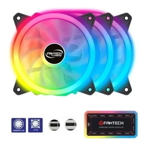 [202073] FAN FANTECH TURBINE FB-301 RGB 3X12CM