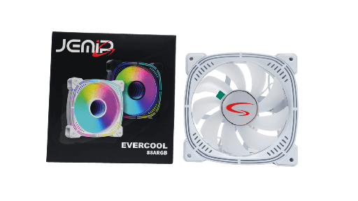 [203747] FANCOOLER VENTILADOR JEMIP EVERCOOL 88ARGB BLANCO 12CM JP12-88ARGB-W