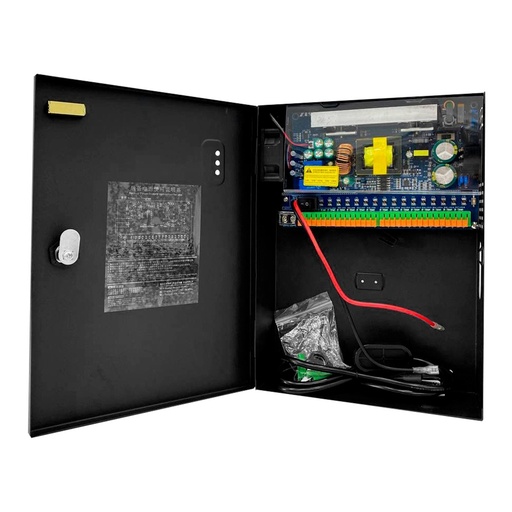 [203799] FUENTE DE PODER CENTRALIZADA 12V 20 AMPER 18 CANALES CERTIFICADA NEGRA MODULO BATERIA STC-FC20A18CHB