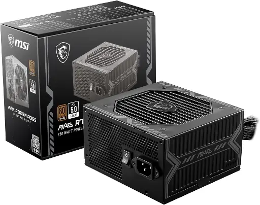 [203645] FUENTE DE PODER CERTIFICADA MSI 750W MAG A750BN PCIE5 80+ BRONZE ATX 240 PINES