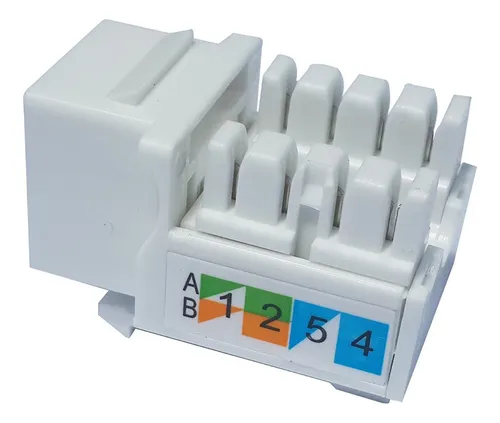 [203614] KEYSTONE INSERTO JACK COUPLER CAT6 RJ45 STC-6KYSW BLANCO