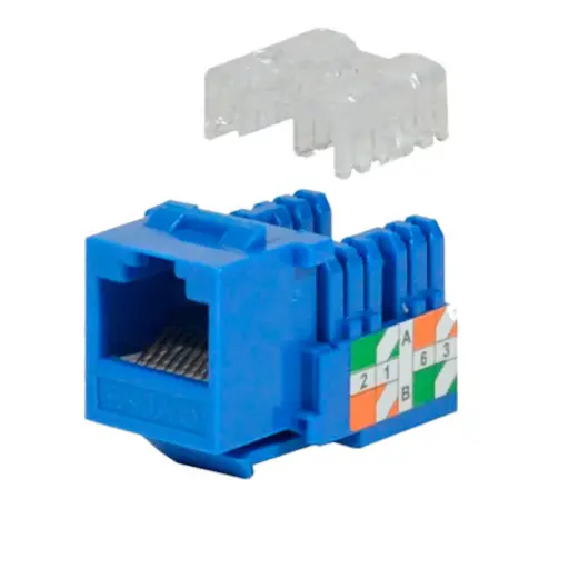[203010] KEYSTONE JACK COUPLER WIREPLUS CAT 5E AZUL WP-KRJ-C5EBLUE