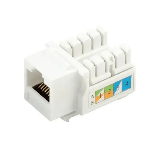[203011] KEYSTONE JACK COUPLER WIREPLUS CAT 5E BLANCO WP-KRJ-C5EWHITE