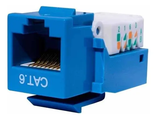 [203289] KEYSTONE JACK COUPLER WIREPLUS CAT 6 AZUL WP-KRJ-C6BLUE