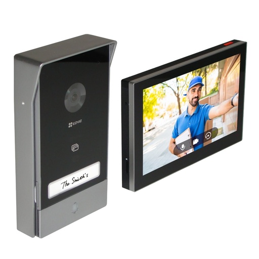 [203624] KIT DE VIDEOPORTERO EZVIZ WIFI 2K CS-HP7-R101-1W2TFC PANTALLA 7" LENTE 2.0MM2 HILOS INDOOR|OUTDOOR TIMBRE RFID
