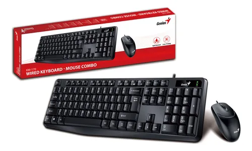 [203068] KIT TECLADO Y MOUSE GENIUS KM-170 ESPAÑOL NEGRO