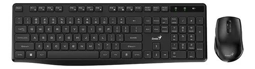 [204154] KIT TECLADO Y MOUSE INALAMBRICO GENIUS KM-8206S ESPAÑOL NEGRO