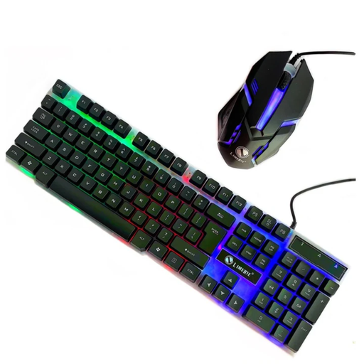 [203896] KIT TECLADO Y MOUSE LUMINOS RGB GTX300 LIMEIDE ALAMBRICO USB