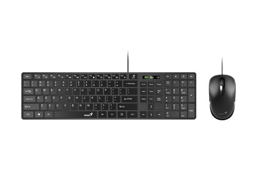 [202229] KIT TECLADO Y MOUSE GENIUS SLIMSTAR C126 | 1000DPI | 3 BOONES | ESPAÑOL | USB | NEGRO