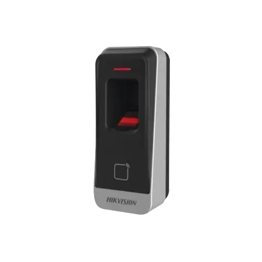 [202782] LECTOR ESCLAVO PROX EM IP65 DS-K1201AEF | HUELLA DIGITAL | LECTOR DE TARJETAS DE PROXIMIDAD | RS-485 | INTERIOR Y EXTERI