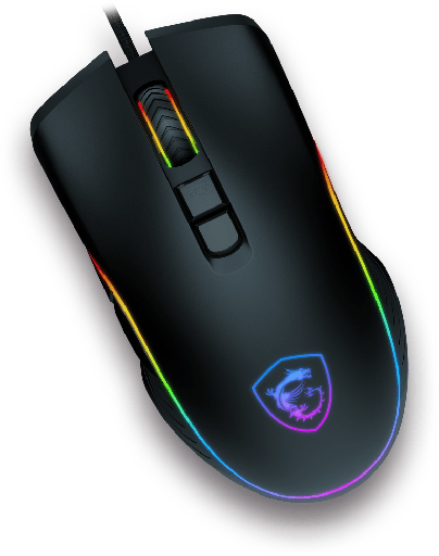 [201846] MOUSE MSI GAMING FORGE GM300 | OPTICO 7200DPI | 7 BOTONES | USB | RGB | NEGRO