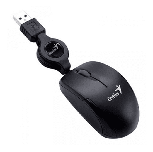 [203057] MOUSE GENIUS MICRO TRAVELER 3 BOTONES USB C|CABLE RETRACTIL