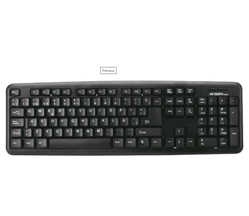 [201697] TECLADO ARGOM CLASSIC KEYBOARD KB-7414 | SPANISH | USB | NEGRO | ARG-KB-7414
