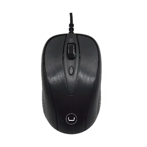 [201758] MOUSE UNNO TEKNO TREK USB-OPTICO AMBIDIESTRO MS6513BK