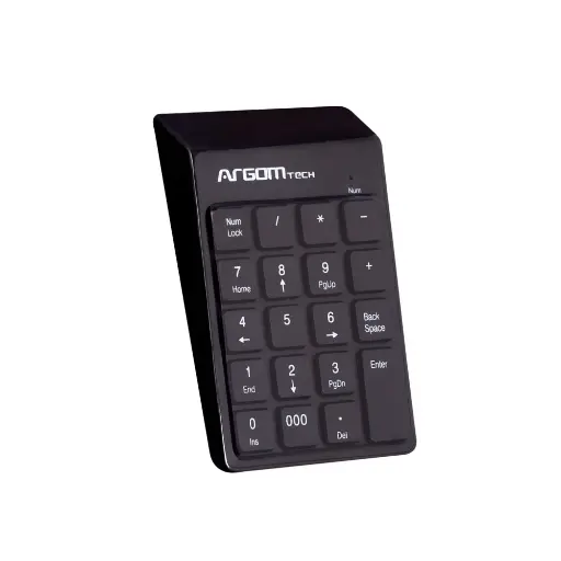 [202687] TECLADO NUMERICO ARGOM ARG-KB-1076 KEYPAD 19 TECLAS USB NEGRO