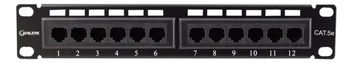 [203593] PATCH PANEL ONLINK 12 PUERTOS CATEGORIA 5E 19" 1U PN-UTP5E12