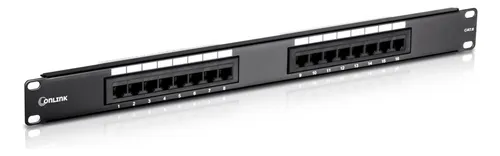 [203594] PATCH PANEL ONLINK 12 PUERTOS CATEGORIA 6 19" 1U PN-UTP612