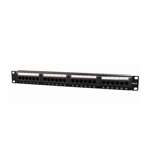 [203797] PATCH PANEL STC CAT 6 24 PUERTOS RJ45 19" STC-6PP24